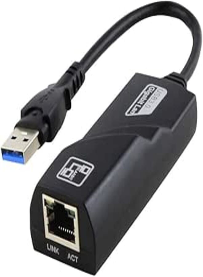 USB to Ethernet Adapter 3.0, adds Network connectivity to a Computer with a USB Port, 10/100/1000 Gigabit Ethernet Converter Wired USB Network Adapter for MacBook, iMac Pro, Chromebook